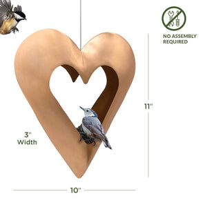 Fly Thru™ Heart Copper Bird Feeder