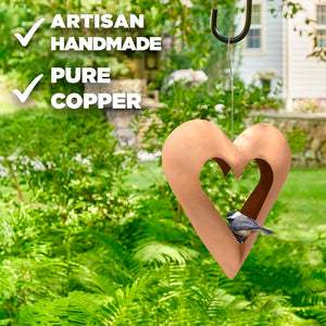 Fly Thru™ Heart Copper Bird Feeder