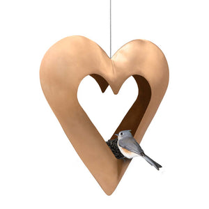 Fly Thru™ Heart Copper Bird Feeder