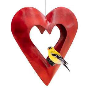 Fly Thru™ Heart Copper Bird Feeder