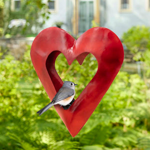 Fly Thru™ Heart Copper Bird Feeder