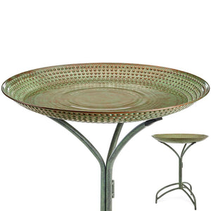 20" Copper Tranquility Bird Bath with Stand