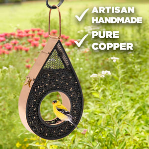 Rain Drop Fly-Thru Copper Bird Feeder Mesh Panels