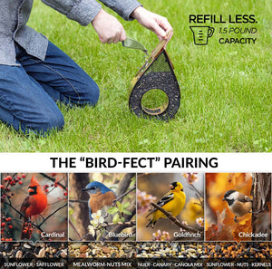 Rain Drop Fly-Thru Copper Bird Feeder Mesh Panels