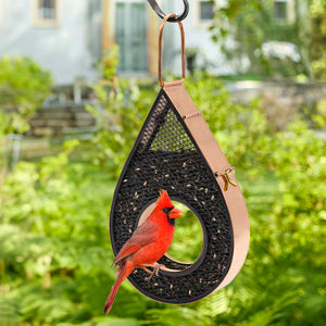 Rain Drop Fly-Thru Copper Bird Feeder Mesh Panels