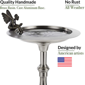 Classic Bird Bath Pedestal with Fairy