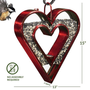 Be Still My Heart Fly Thru™ Heart-Shaped Bird Feeder