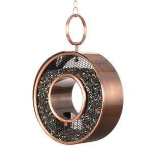 Just in Time Fly-Thru Copper Bird Feeder, Mesh Panels