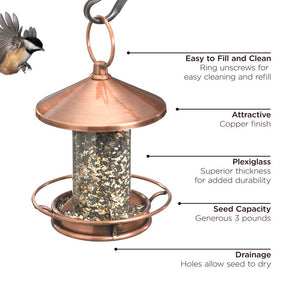 Dine & Dash Copper Bird Feeder