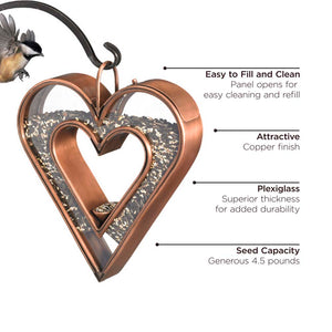 Be Still My Heart Fly Thru™ Heart-Shaped Bird Feeder