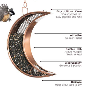 Over The Moon Bird Feeder, Mesh Panels