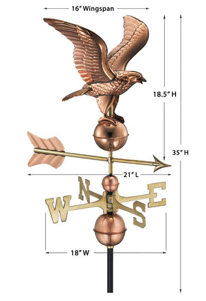 American Eagle Weathervane - Pure Copper