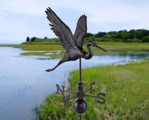 Graceful Blue Heron Weathervane