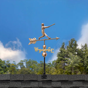 Baseball Player Copper Weathervane