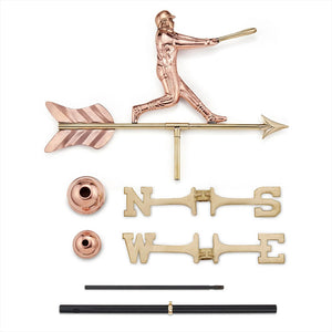 Baseball Player Copper Weathervane