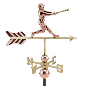 Baseball Player Copper Weathervane