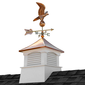 Square Coventry Vinyl Cupola with Eagle Weathervane