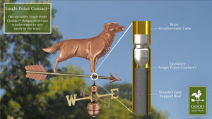 Golden Retriever Weathervane with Arrow