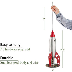 Rocketship Bird Feeder