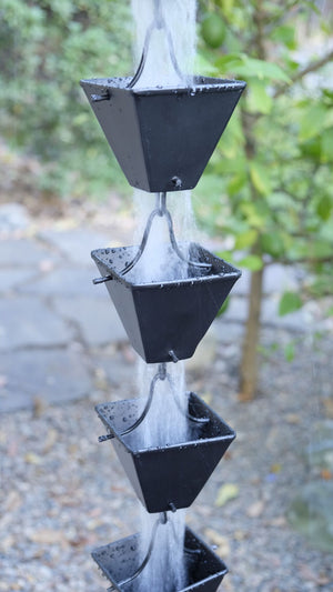 Medium Square Cups Rain Chain