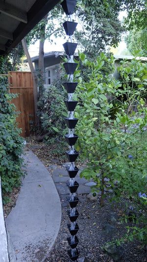 Medium Square Cups Rain Chain