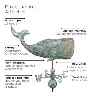 37" Whale Weathervane