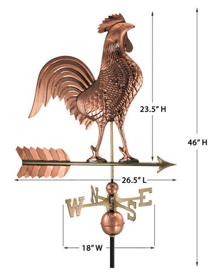 Large Rooster Weathervane