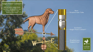 Labrador Retriever Weathervane with Arrow