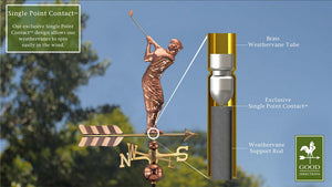 Golfer Weathervane