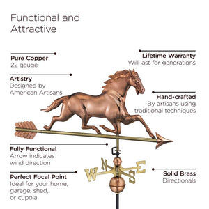 Horse Weathervane with Arrow