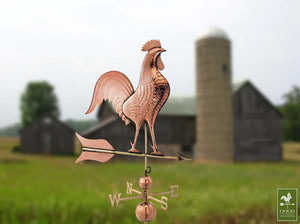 Barn Rooster Estate Weathervane - Pure Copper