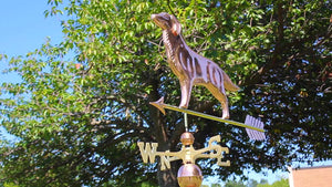 Golden Retriever Weathervane with Arrow