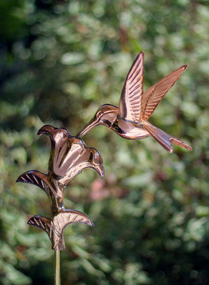 Hummingbird Cottage Weathervane - Pure Copper w/Roof Mount