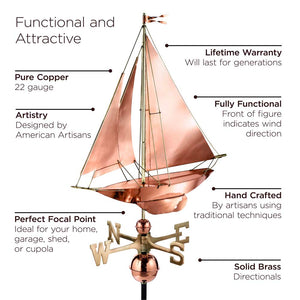 Racing Sloop Weathervane