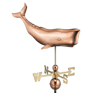 28"Whale Weathervane - Pure Copper