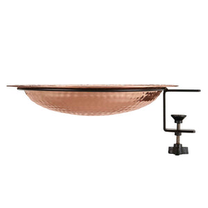 Pure Copper Bird Bath with Deck Bracket