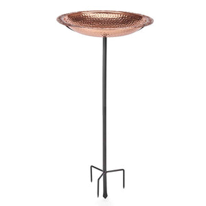 Pure Copper Bird Bath with Garden Pole