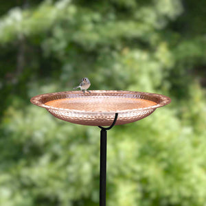 Pure Copper Bird Bath with Garden Pole