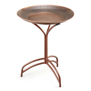 20" Copper Tranquility Bird Bath with Stand