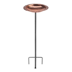 Pure Copper Bird Bath with Garden Pole