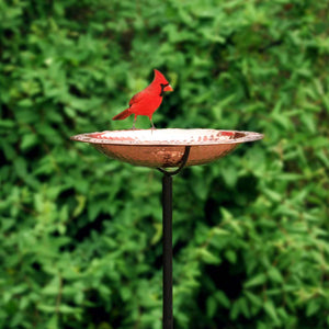 Pure Copper Bird Bath with Garden Pole