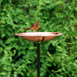 Pure Copper Bird Bath with Garden Pole