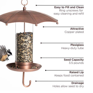 Rainy Day Umbrella-Inspired Bird Feeder