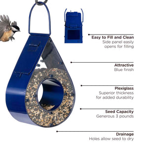 Rain Drop Fly-Thru Bird Feeder