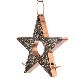 Star Fly Thru™ Copper Bird Feeder