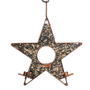 Star Fly Thru™ Copper Bird Feeder