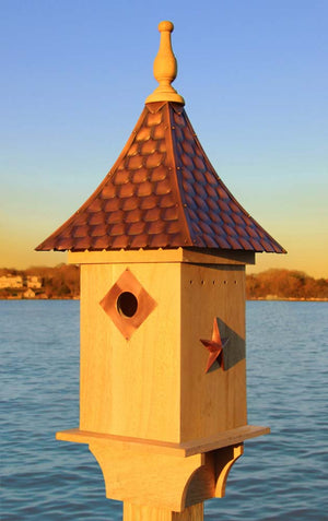 Villa Bird House - Copper Shingled Roof