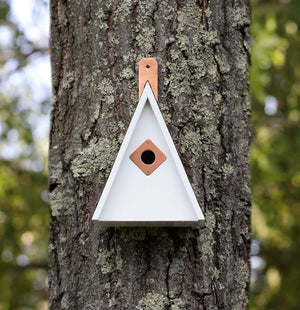 Swiss Chalet Bird House - Pure Copper Roof