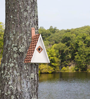 Swiss Chalet Bird House - Pure Copper Roof