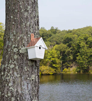 Classic Cottage Bird House - Copper Shingled Roof